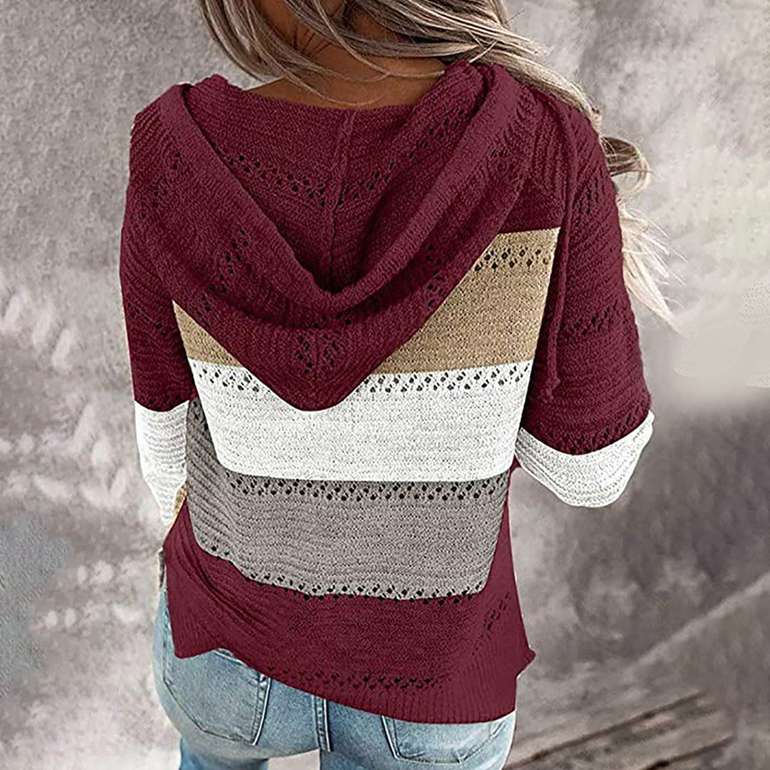 EB | Strickpullover mit Kapuze Atmungsaktives Material Lässiger Stil
