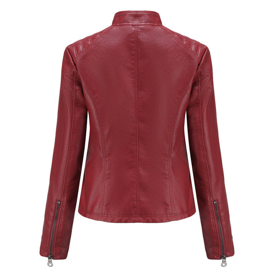 Heidi-Mode | Lederjacke für Damen - Modische Jacke mit Reißverschluss