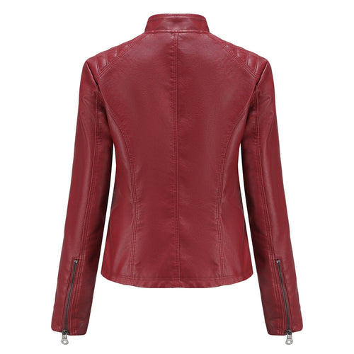 EB | Lederjacke - Stehkragen & Rippendetails