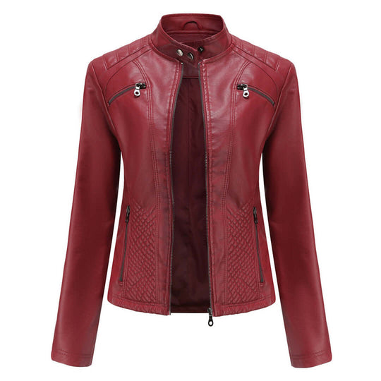 EB | Damen Lederjacke Mit Zeitlosem Elegantem Look