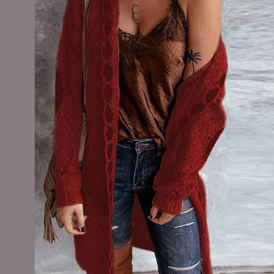 EB | Modische Strickjacke mit Kapuze