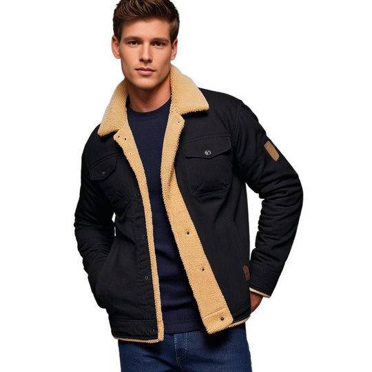 EB | Winter Bomberjacke Vintage Stil - Warm Gefüttert für Freizeit und Alltag