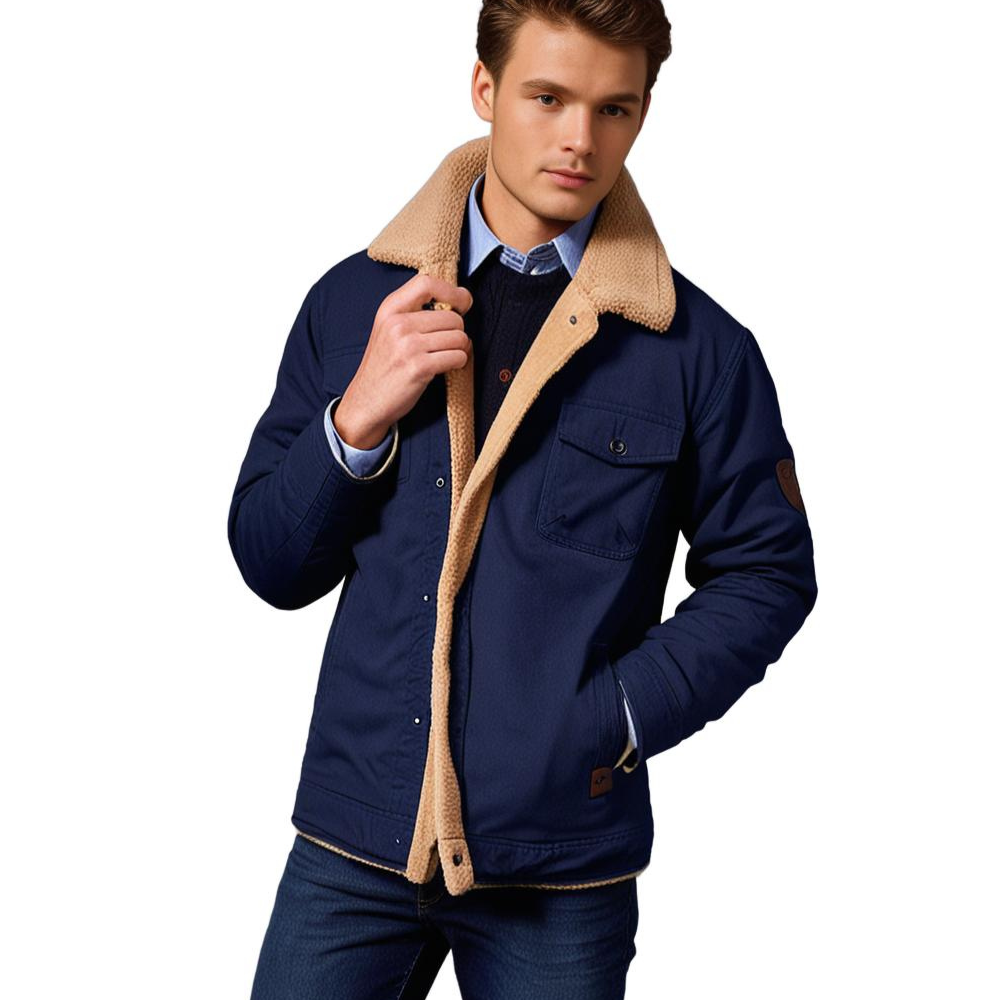 EB | Winter Bomberjacke Vintage Stil - Warm Gefüttert für Freizeit und Alltag