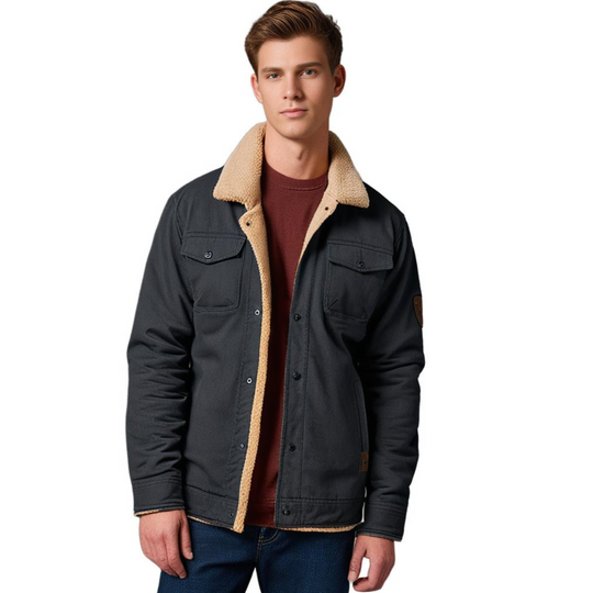 EB | Winter Bomberjacke Vintage Stil - Warm Gefüttert für Freizeit und Alltag
