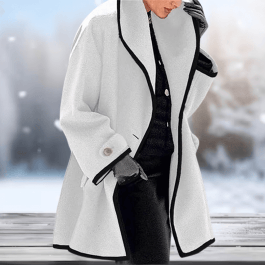 EB | Wollähnliche Damenjacke - Lange Damenjacke Winter
