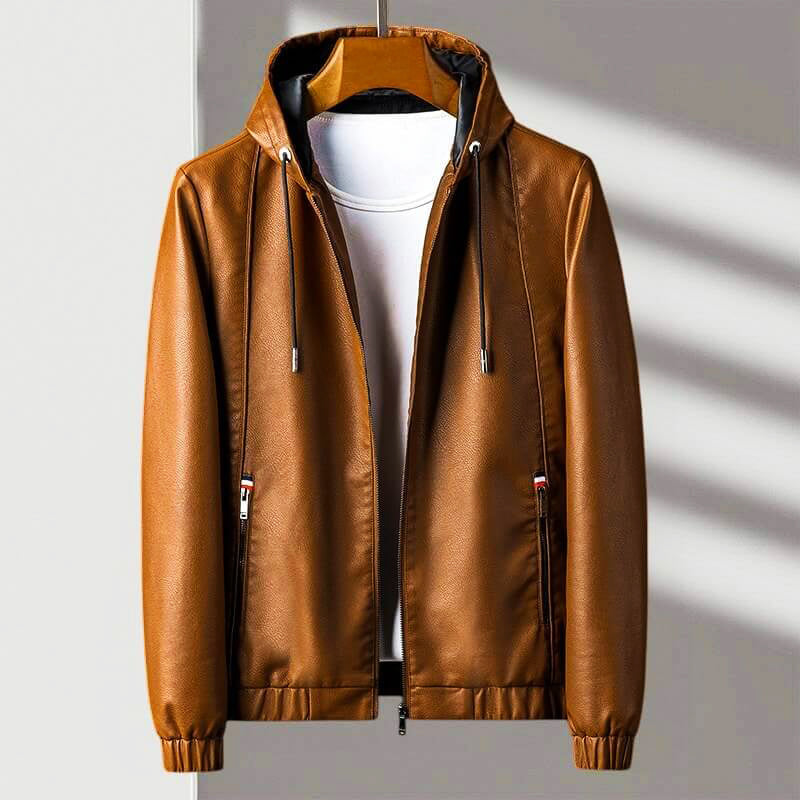 EB | Kapuzenlederjacke