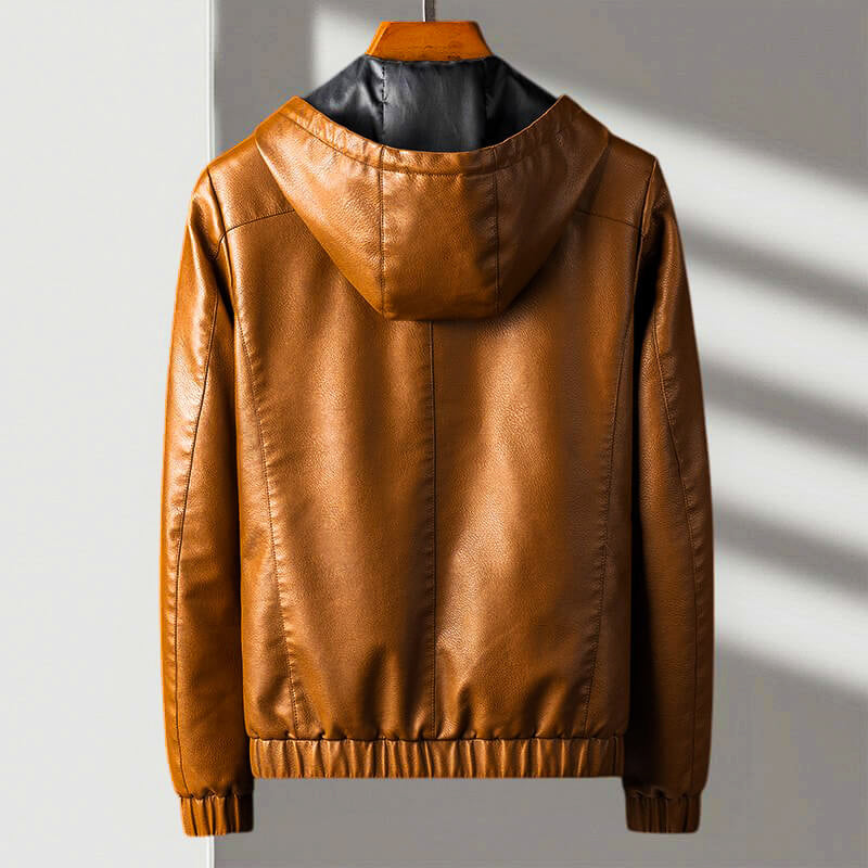 EB | Kapuzenlederjacke