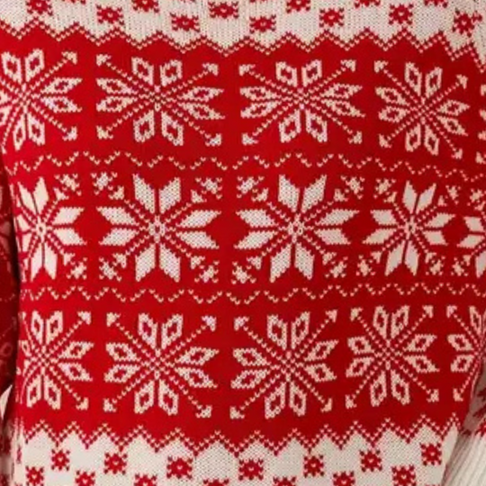 EB | Gestrickter Weihnachts-Pullover Damen Schneeflocken Design