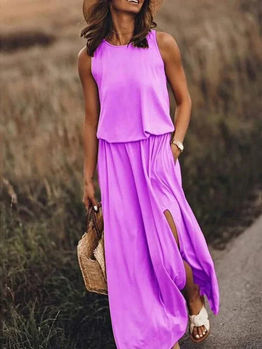 EB – entspanntes weißes maxikleid