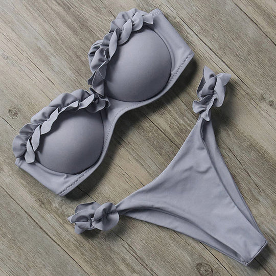EB | Push-Up Bikiniset mit Rüschen für Damen
