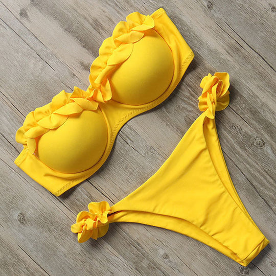 EB | Push-Up Bikiniset mit Rüschen für Damen