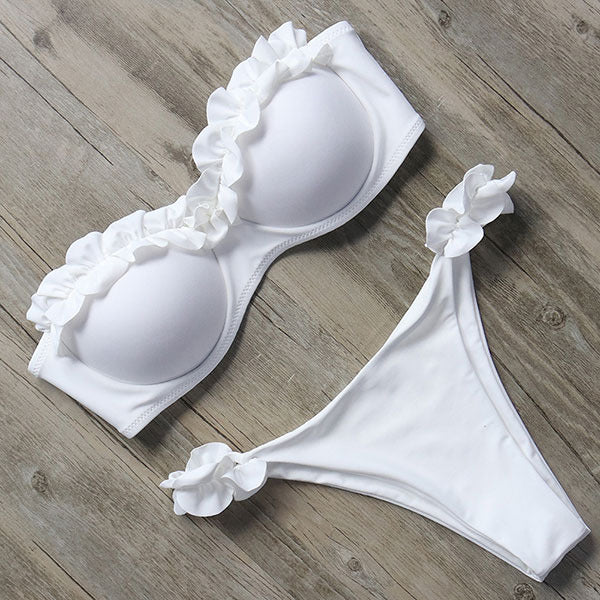 EB | Push-Up Bikiniset mit Rüschen für Damen