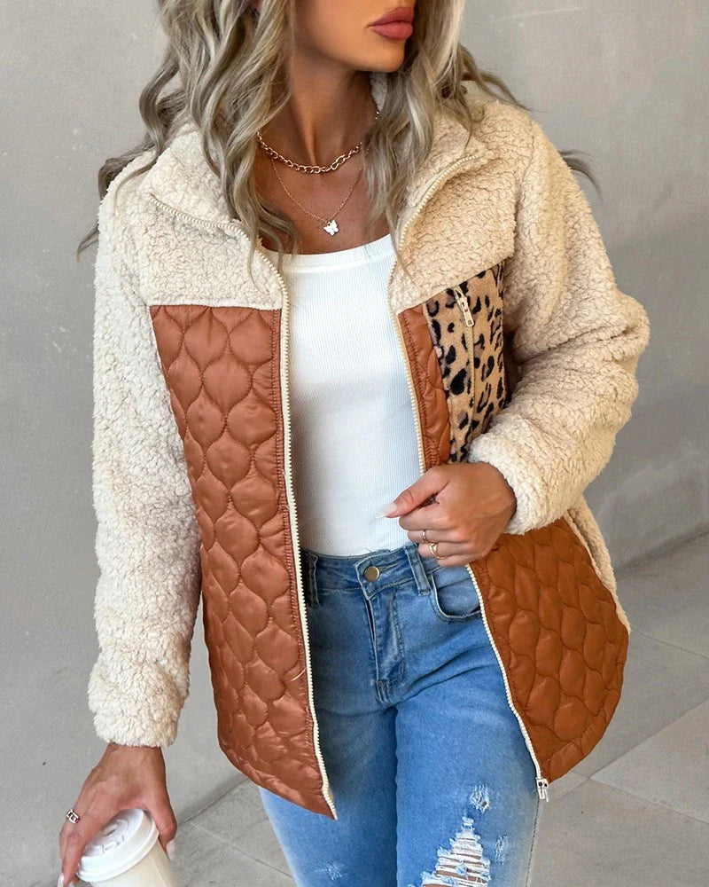 EB | Damen Wende-Fleecejacke mit Subtilen Tiermotiven