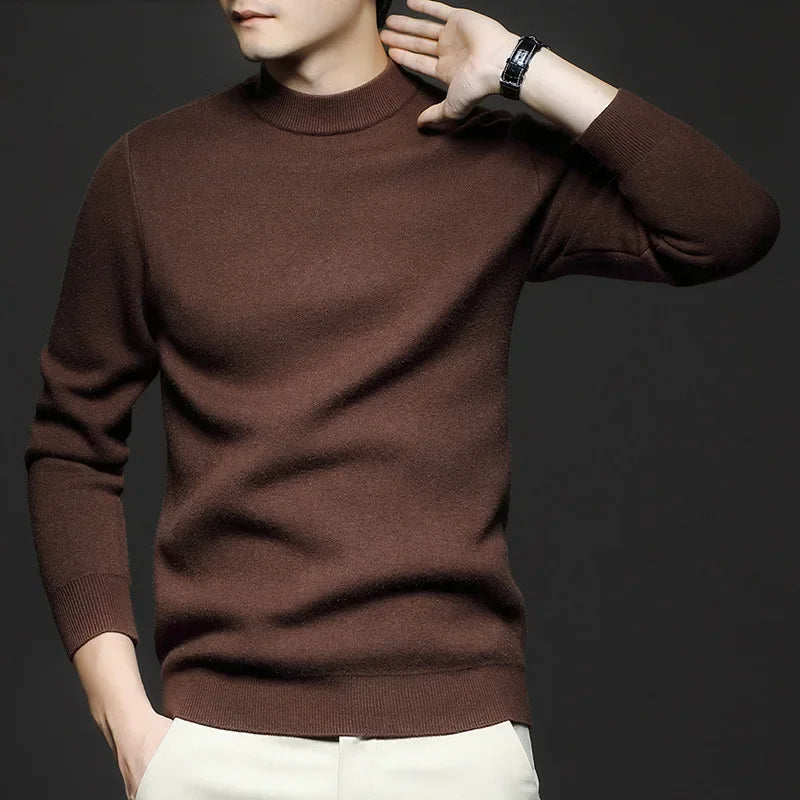EB | Klassischer Strickpullover Rundhals Zeitloses und Elegantes Aussehen