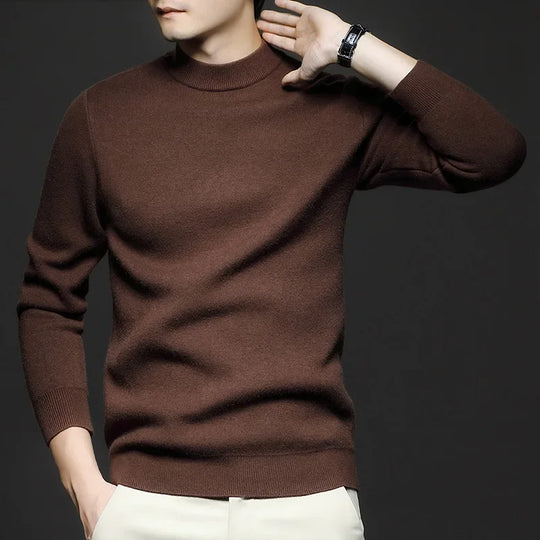 EB | Klassischer Strickpullover Rundhals Zeitloses und Elegantes Aussehen