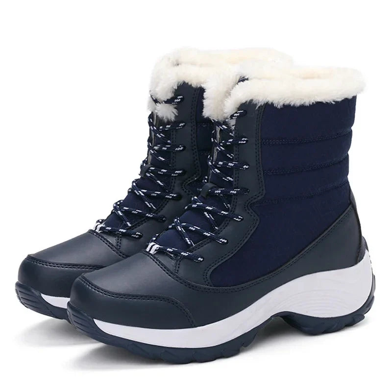 EB | Plattform Outdoor Schnee Stiefel mit Fleece Warmen Knöchel Keil
