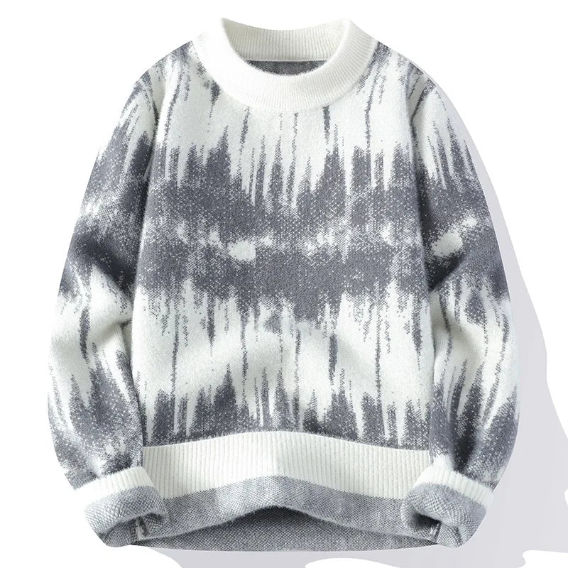 EB | Weiche Strickjacke mit Tie-dye-muster Trendy und Bequem Perfekt für Den Alltag