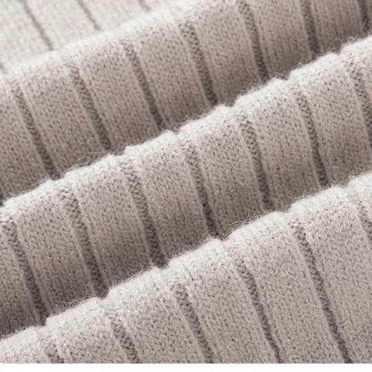 EB | Knitted Sweater With Stand-Up Collar And Half-Zip - Elegant Casual And Business Look