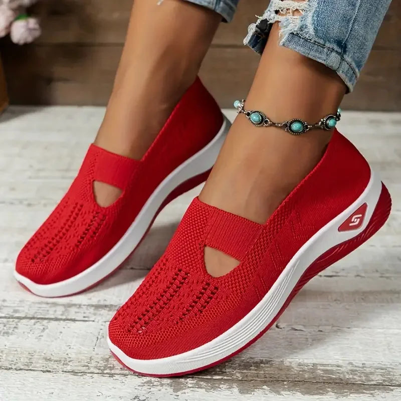 Damen Atmungsaktive Sneakers in einfarbigem Design EB