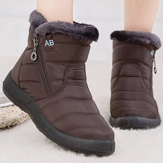 EB | Schneestiefel – Knöchelhöhe – Wasserabweisend – Plüschfell-Futter – Seitlicher Reißverschluss