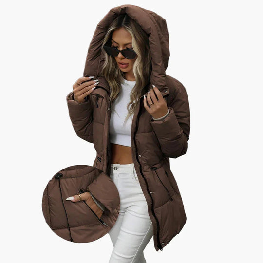 EB | Winter Steppjacke mit Kapuze - Modischer, Warmer Mantel für Freizeit und Alltag
