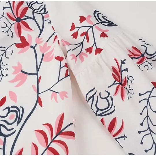 EB | Floral Print Ethnischer Stil Eleganter Cardigan