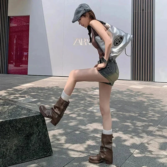 EB | Falten Mid-Calf Stiefel