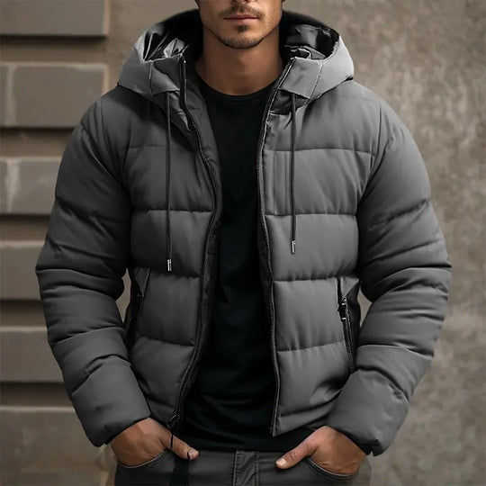 EB | Kapuzen-Pufferjacke Gequiltete Winter-Pufferjacke