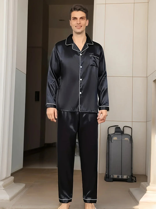 EB - Herren-Pyjama-Set aus Satin