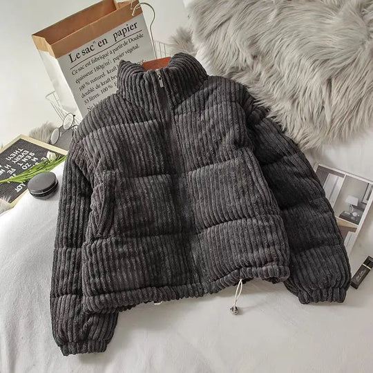 EB | Corduroy Winter Stehkragenjacke