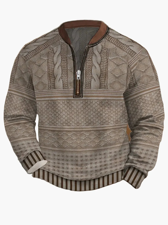 EB | Strickpullover mit Reißverschluss - Moderner Freizeit-Look für Herbst und Frühling