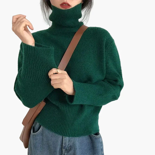 EB | Rollkragenpullover - Modischer Herbst Winter Strickpullover für Alltag & Freizeit