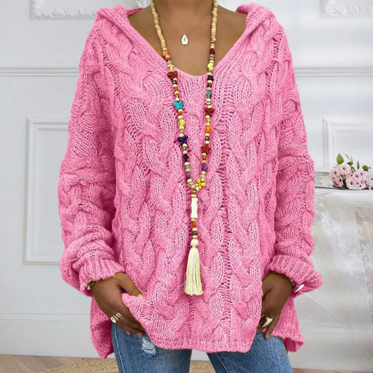 EB | Oversize Kabelstrickpullover Kabelstrick Weich und Lässig