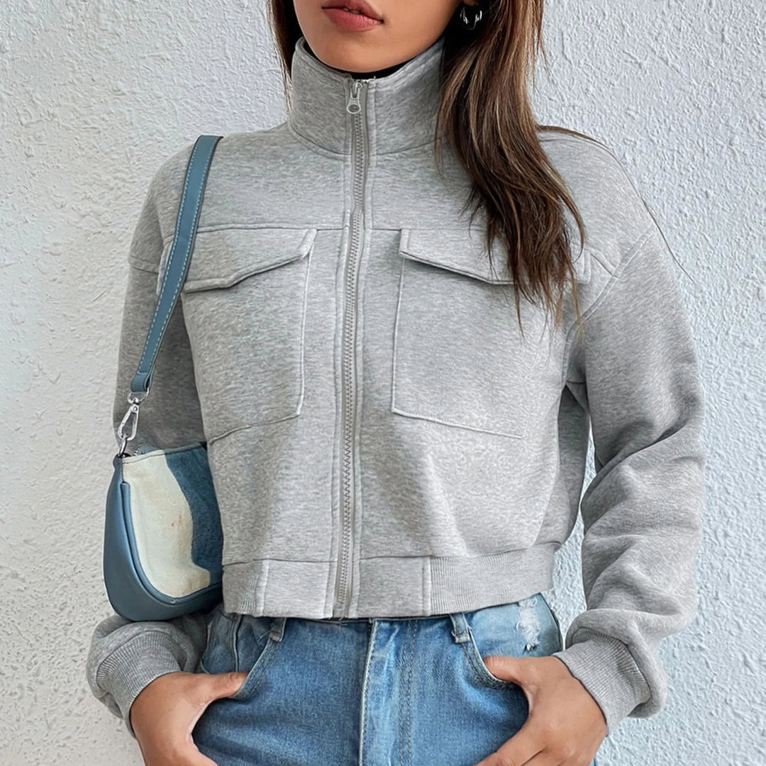 EB | Stilvolles Zip Up Crop Top