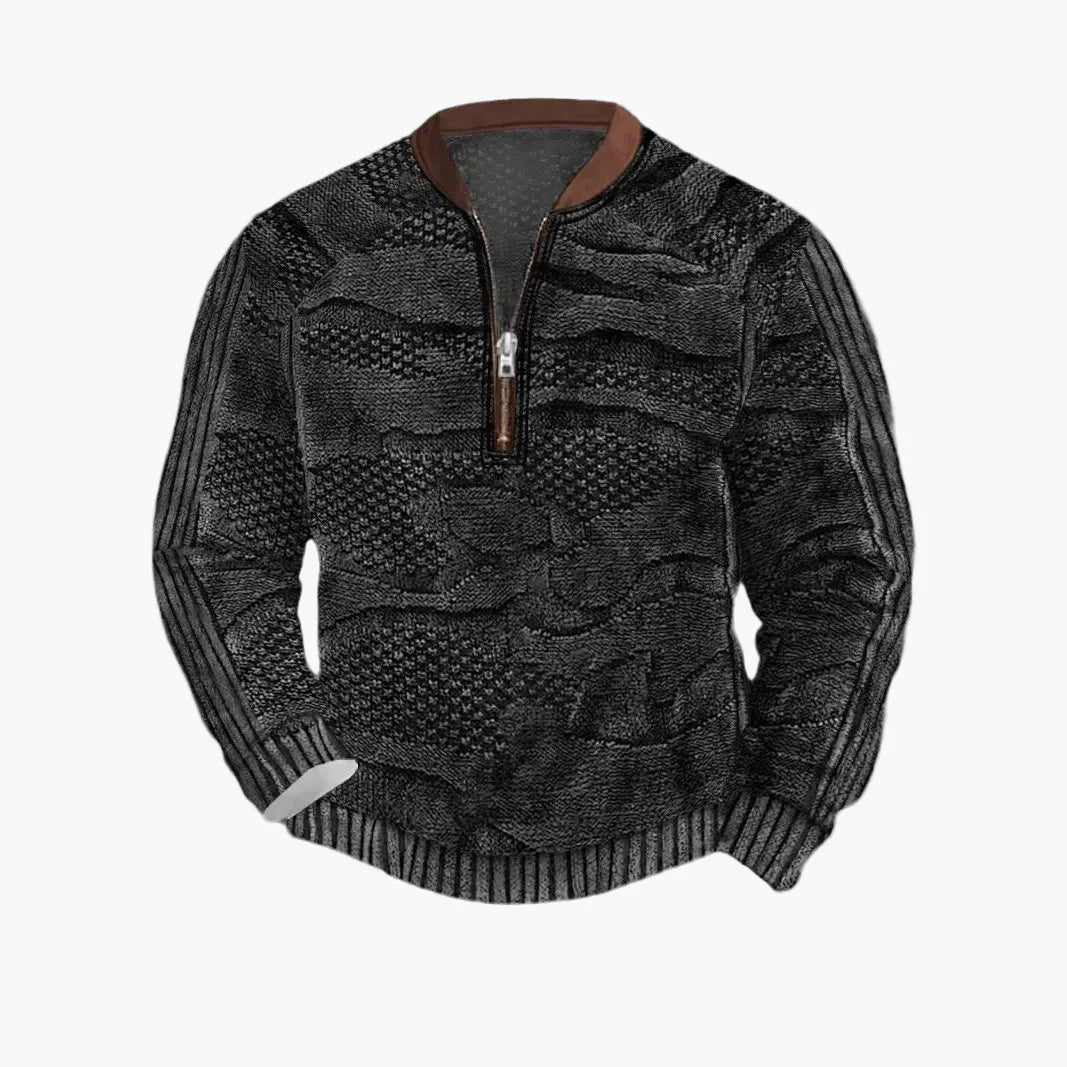 EB | Strickpullover mit Reißverschluss - Moderner Freizeit-Look für Herbst und Frühling