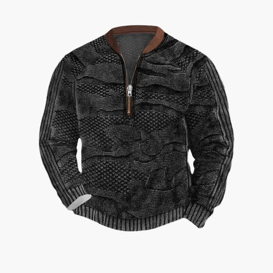 EB | Strickpullover mit Reißverschluss - Moderner Freizeit-Look für Herbst und Frühling