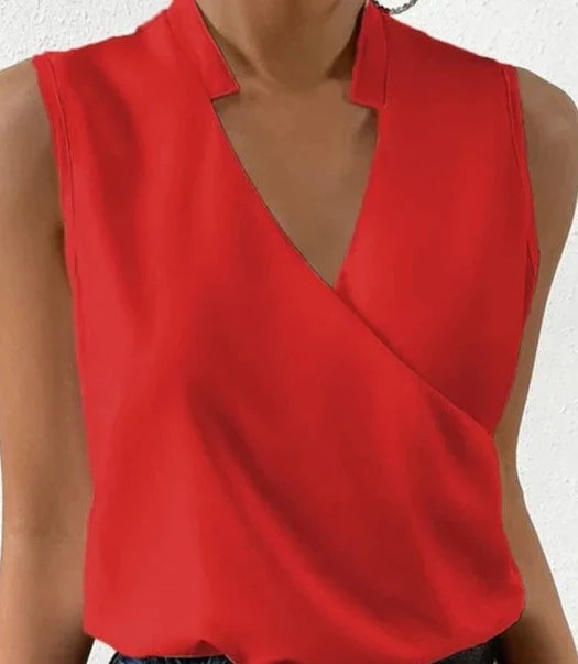 EB | Elegantes Ärmelloses Einfarbiges Top