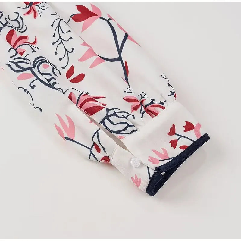 EB | Floral Print Ethnischer Stil Eleganter Cardigan