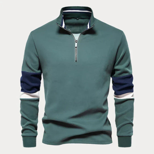 EB | Stylischer Pullover für Herren mit Stehkragen und Streifen