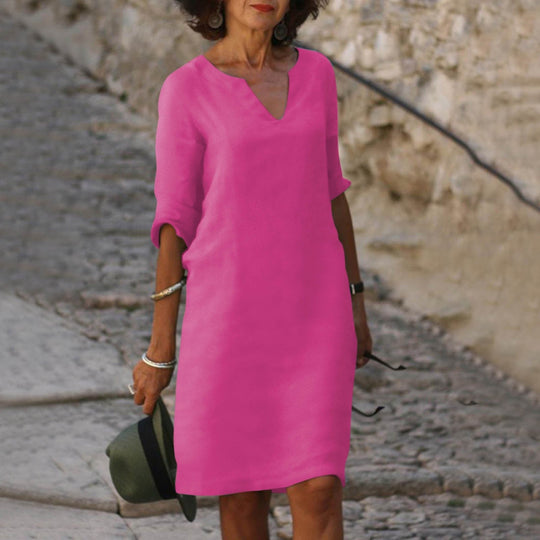 EB | Elegantes Sommerkleid mit V-Ausschnitt
