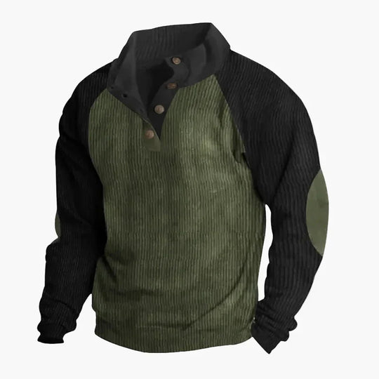 EB | Freizeitpullover mit Vintage-Raglanstil und Knopfleiste - Ideal für Alltag und Outdoor