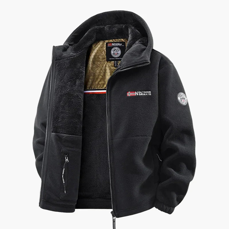 EB | Outdoor-Fleecejacke mit Kapuze - Skandinavischer Stil für Winter & Freizeit