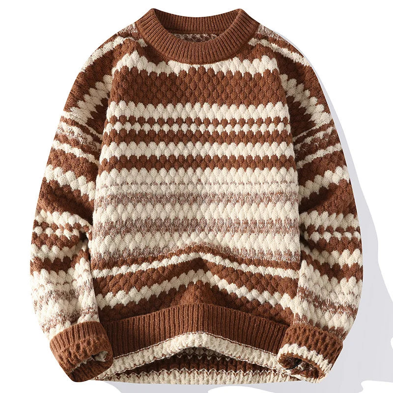 EB | Strickjacke mit Nordischem Muster Weich und Warm Perfekt für Wintertage