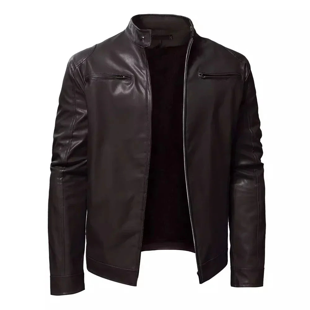 EB | Zeitlose Lederjacke mit Biker-Flair
