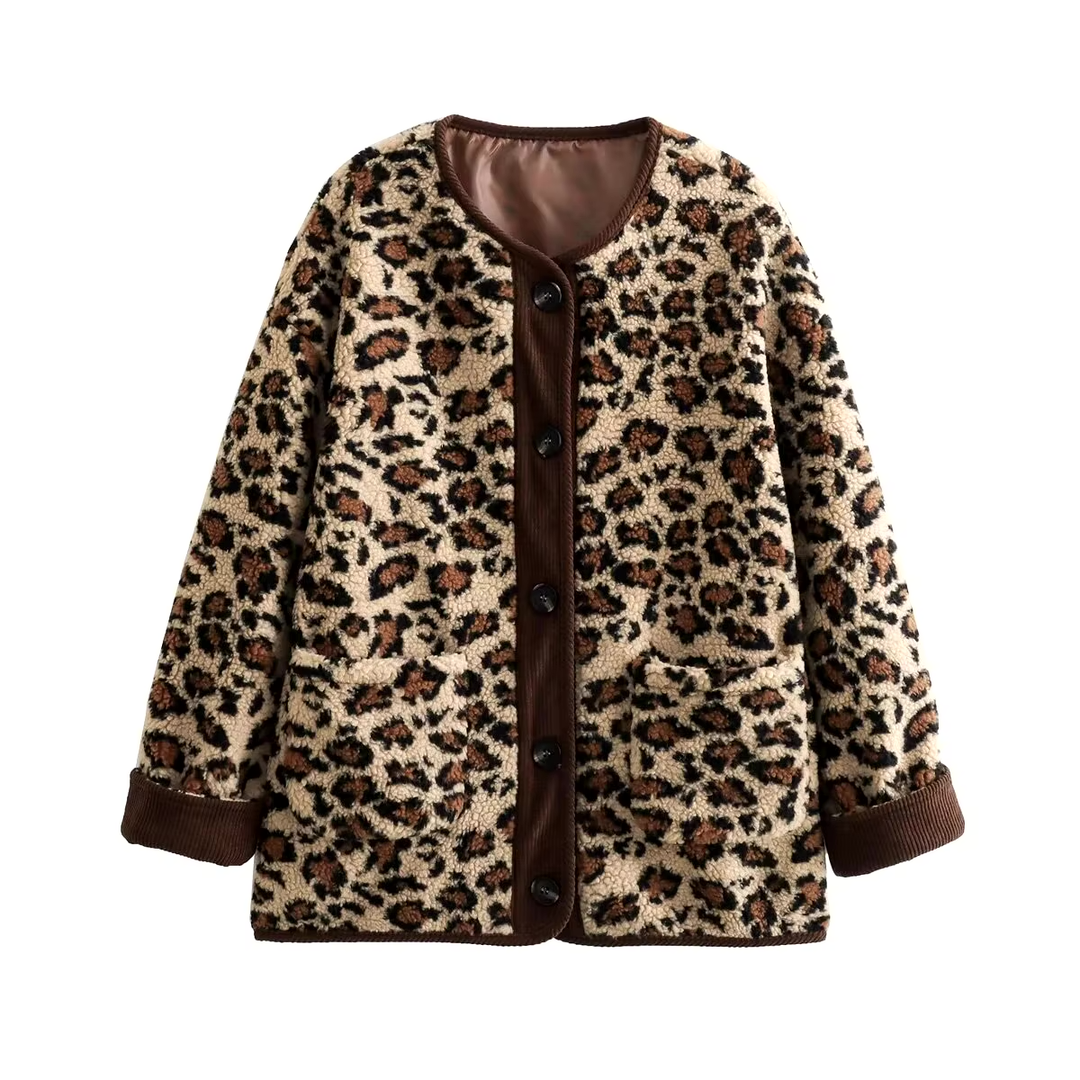 EB | Jacke - Lockere Passform - Knopfverschluss - Gerippte Kanten - Weich & Bequem - Lässiger Stil