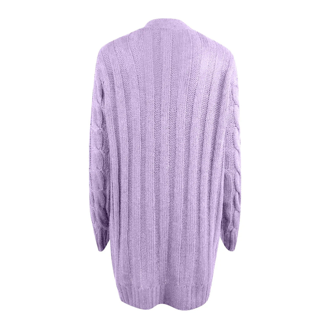 EB | Strickjacke - Damen Herbst Lange Gestrickte Weste