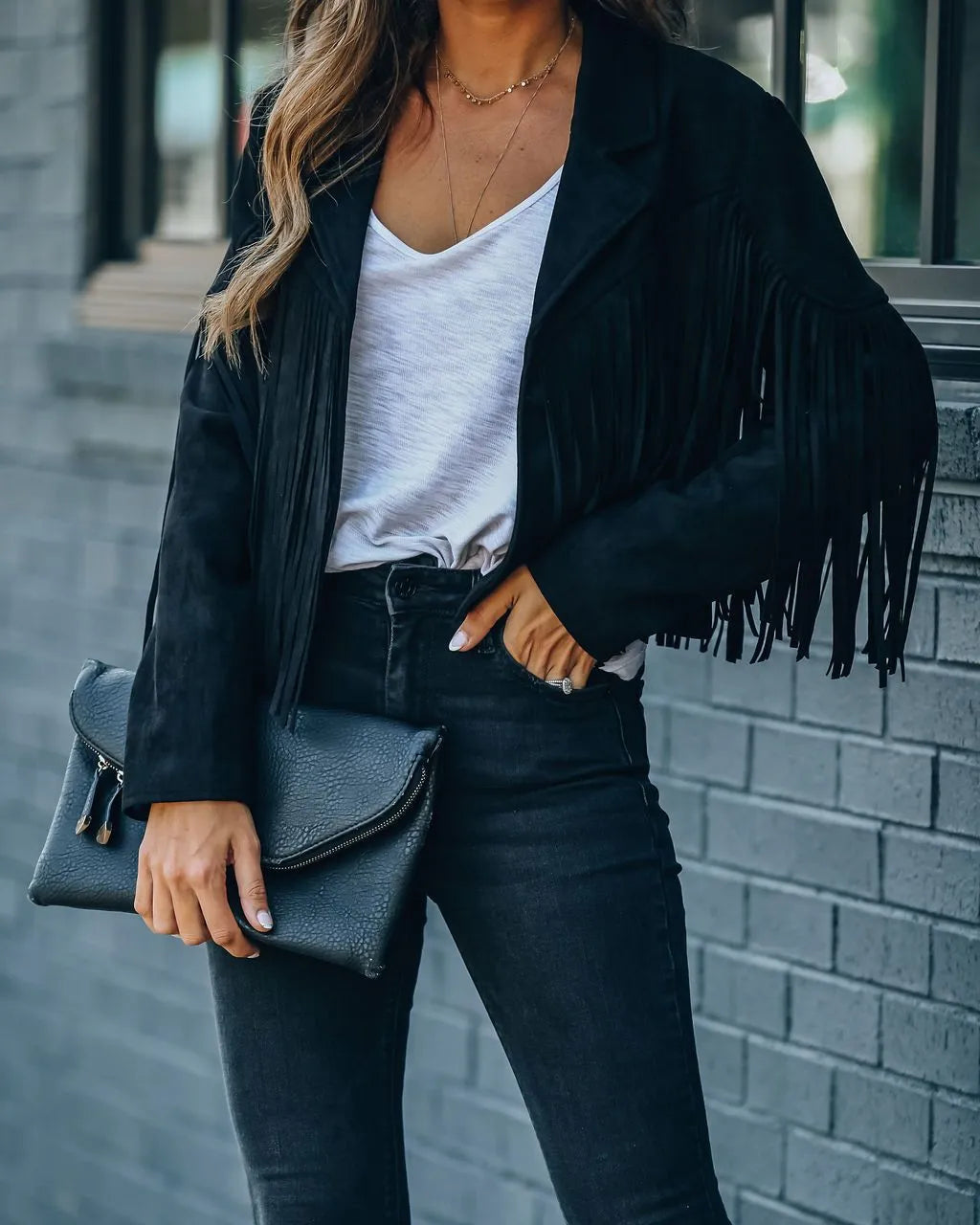 EB | Damen Wildleder-Motorradjacke