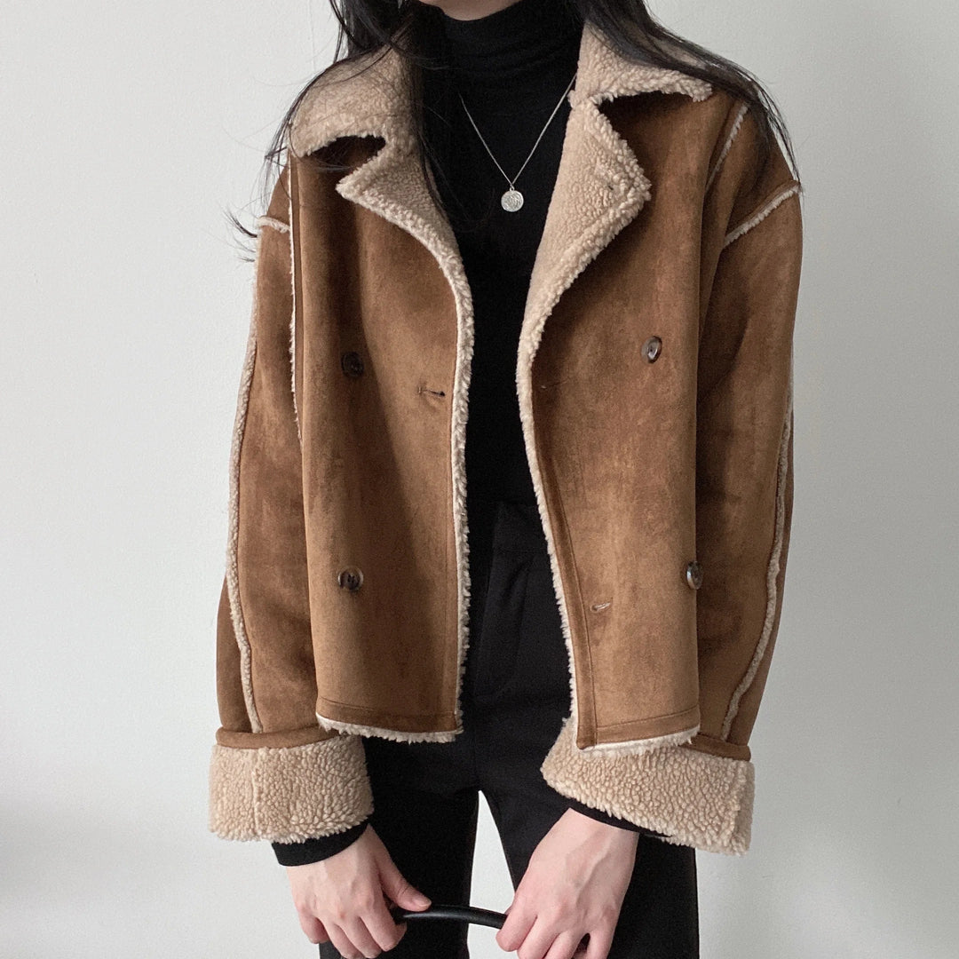 EB | Brauner Aviator-Winterjacke - Gemütlich gefüttert & Klassischer Look