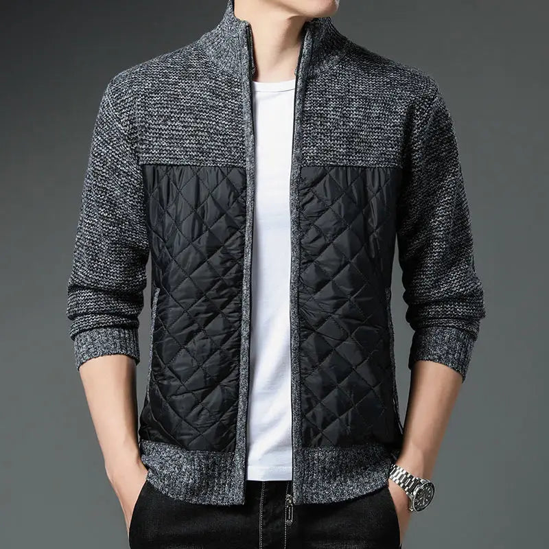 EB | Gepolsterte gestrickte Herrenjacke
