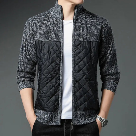 EB | Gepolsterte gestrickte Herrenjacke